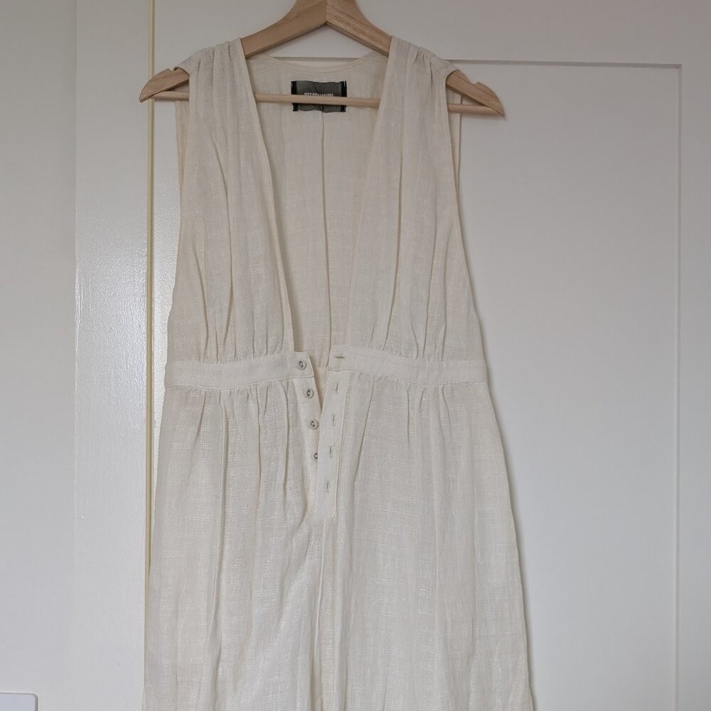 Reformation white linen dress in 6